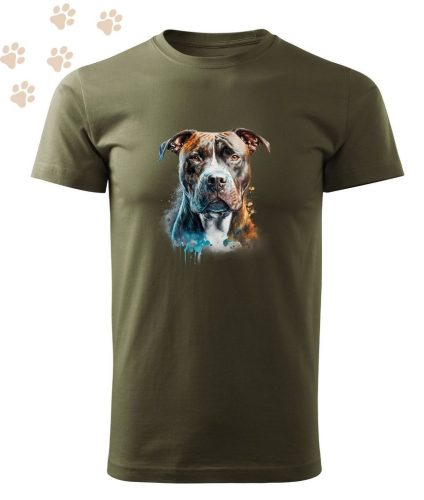 Staffordshire Terrier (09) mintás Férfi-unisex póló - Több színben