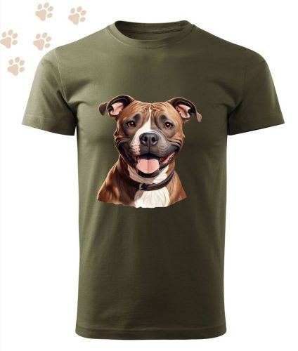 Staffordshire Terrier (11) mintás Férfi-unisex póló - Több színben