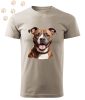 Staffordshire Terrier (11) mintás Férfi-unisex póló - Több színben