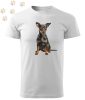 Törpe Pinscher (04) mintás Férfi-unisex póló - Több színben