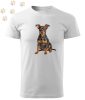 Törpe Pinscher (05) mintás Férfi-unisex póló - Több színben