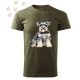 Törpe Schnauzer (04) mintás Férfi-unisex póló - Több színben
