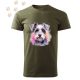 Törpe Schnauzer (10) mintás Férfi-unisex póló - Több színben