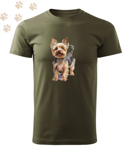 Yorkshire Terrier (03) mintás Férfi-unisex póló - Több színben