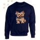 Yorkshire Terrier (06) mintás kereknyakú pulóver - Több színben