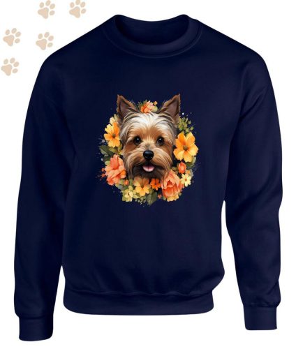 Yorkshire Terrier (10) mintás kereknyakú pulóver - Több színben