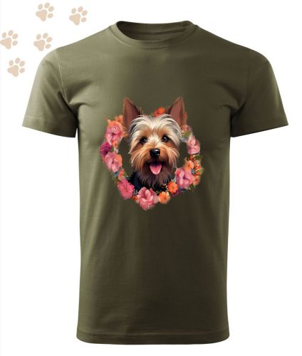 Yorkshire Terrier (13) mintás Férfi-unisex póló - Több színben