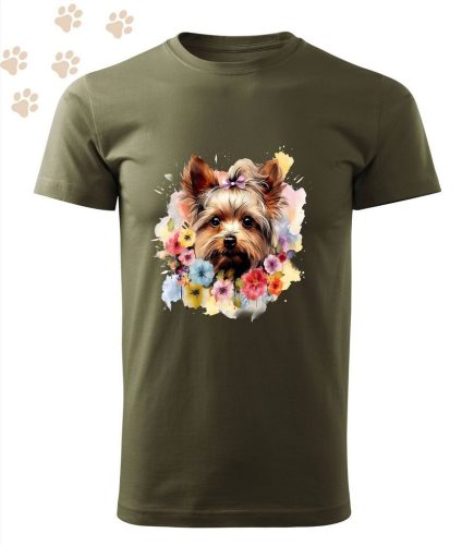 Yorkshire Terrier (14) mintás Férfi-unisex póló - Több színben