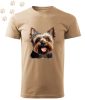 Yorkshire Terrier (17) mintás Férfi-unisex póló - Több színben